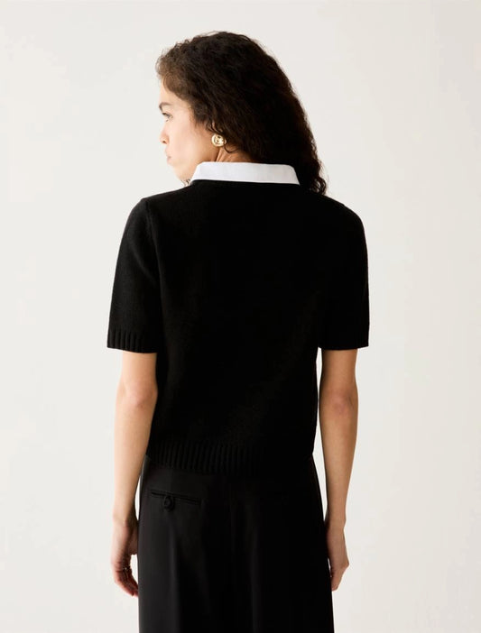 Maglia con colletto ricamato - NERO PENNY BLACK PBPLAMPADA