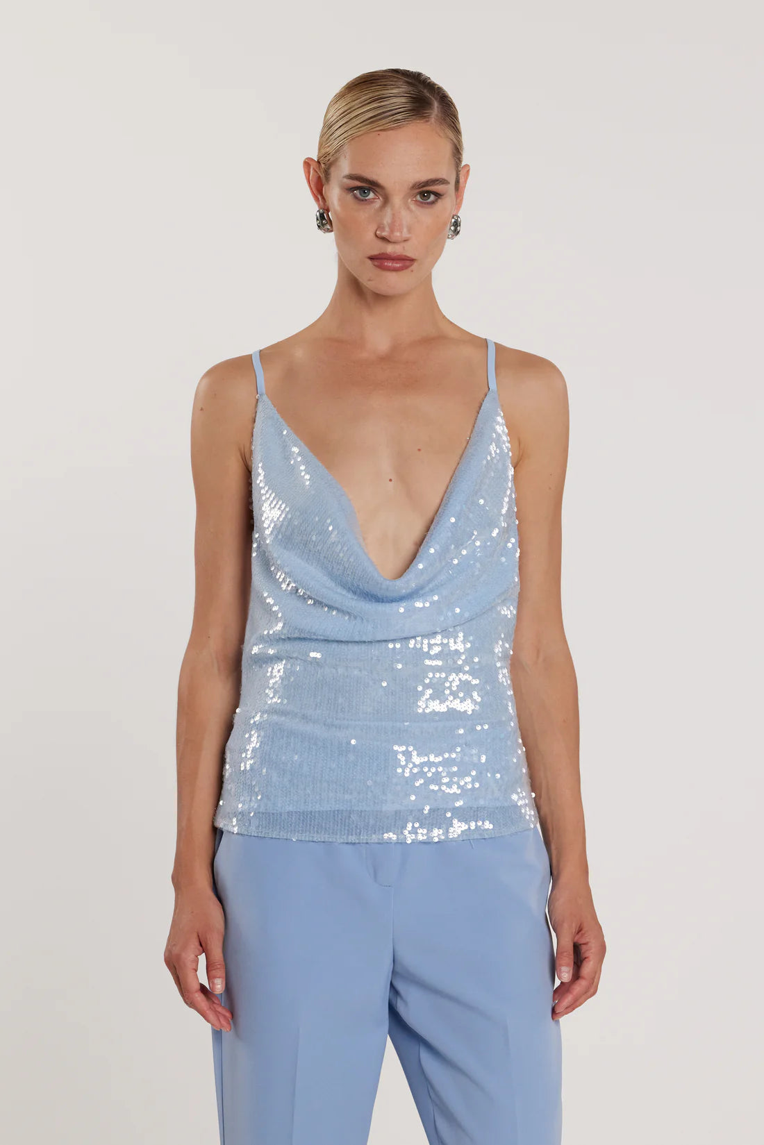 Relish Top STUART incrocio retro full paillettes