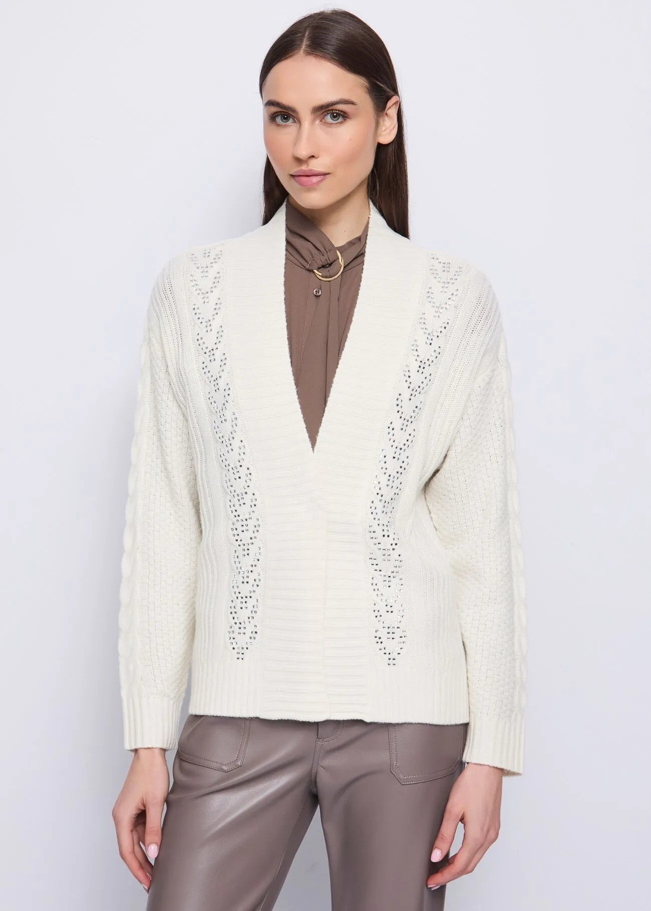 Gaudi 521FD53015 Cardigan da donna con strass