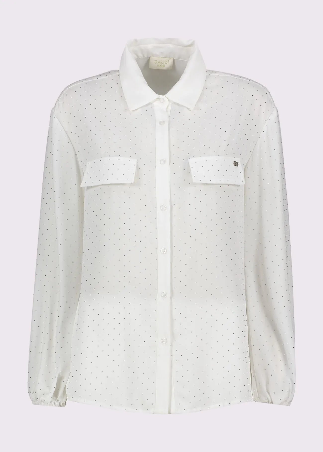 Nuova Collezione Camicia bianca da donna con strass e taschini GAUDI 521BD45003_2101