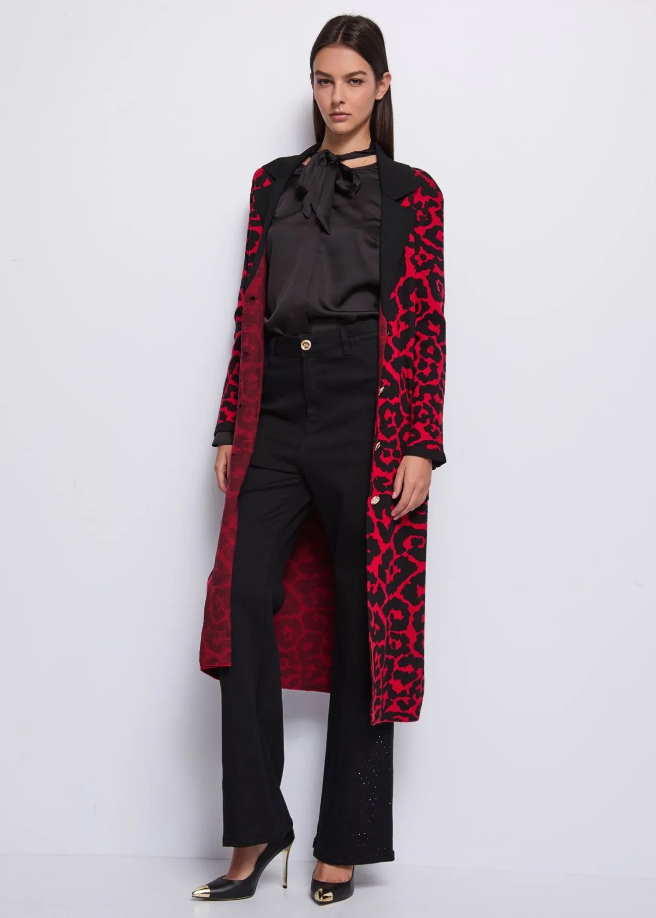 Cappotto in maglia maculato art. 521DD33002 Denny Rose