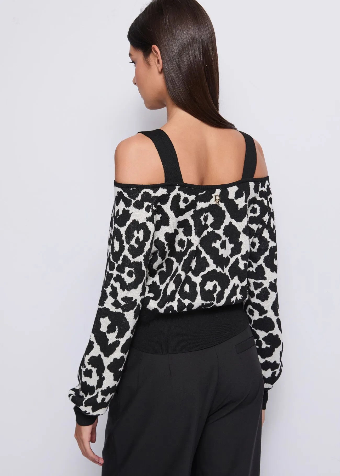 Maglia in lana e seta jacquard - art. 521DD53007- Denny Rose Autunno Inverno 2025/26