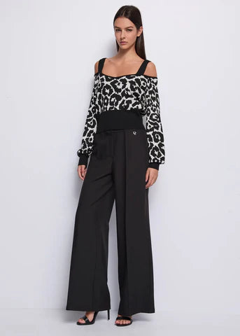Maglia in lana e seta jacquard - art. 521DD53007- Denny Rose Autunno Inverno 2025/26