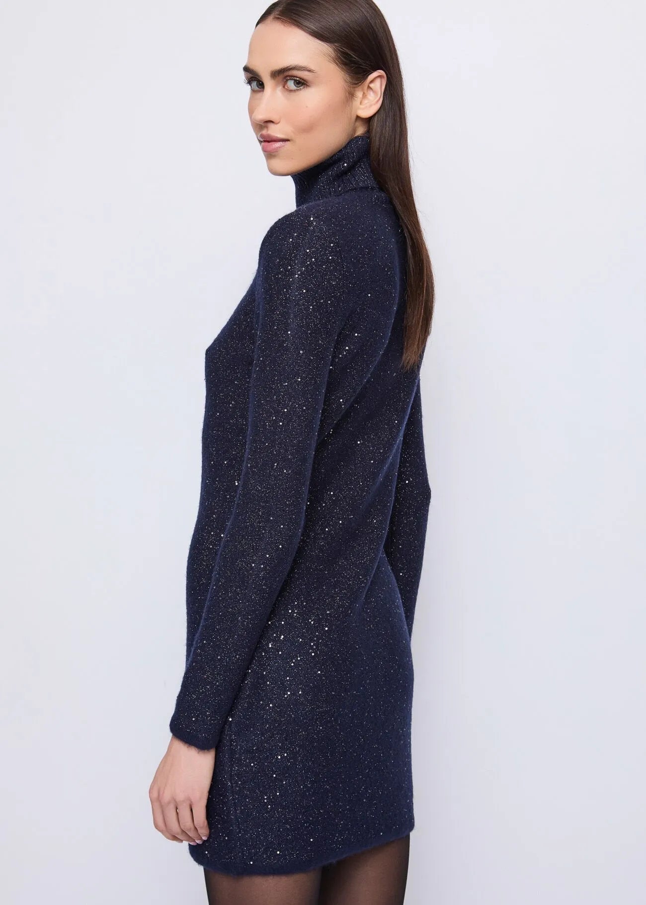 Abito blu da donna in filato con paillettes GAUDI 521FD13011_2801