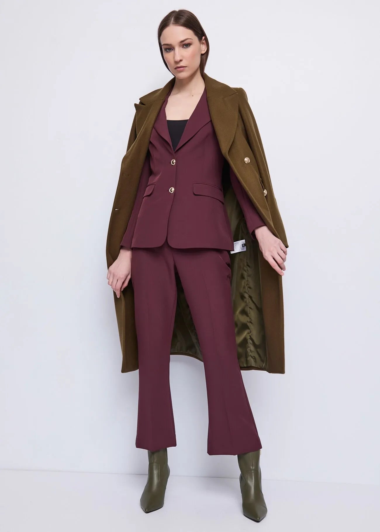 Blazer bordeaux da donna in tessuto tecnico GAUDI 521FD35024_2434