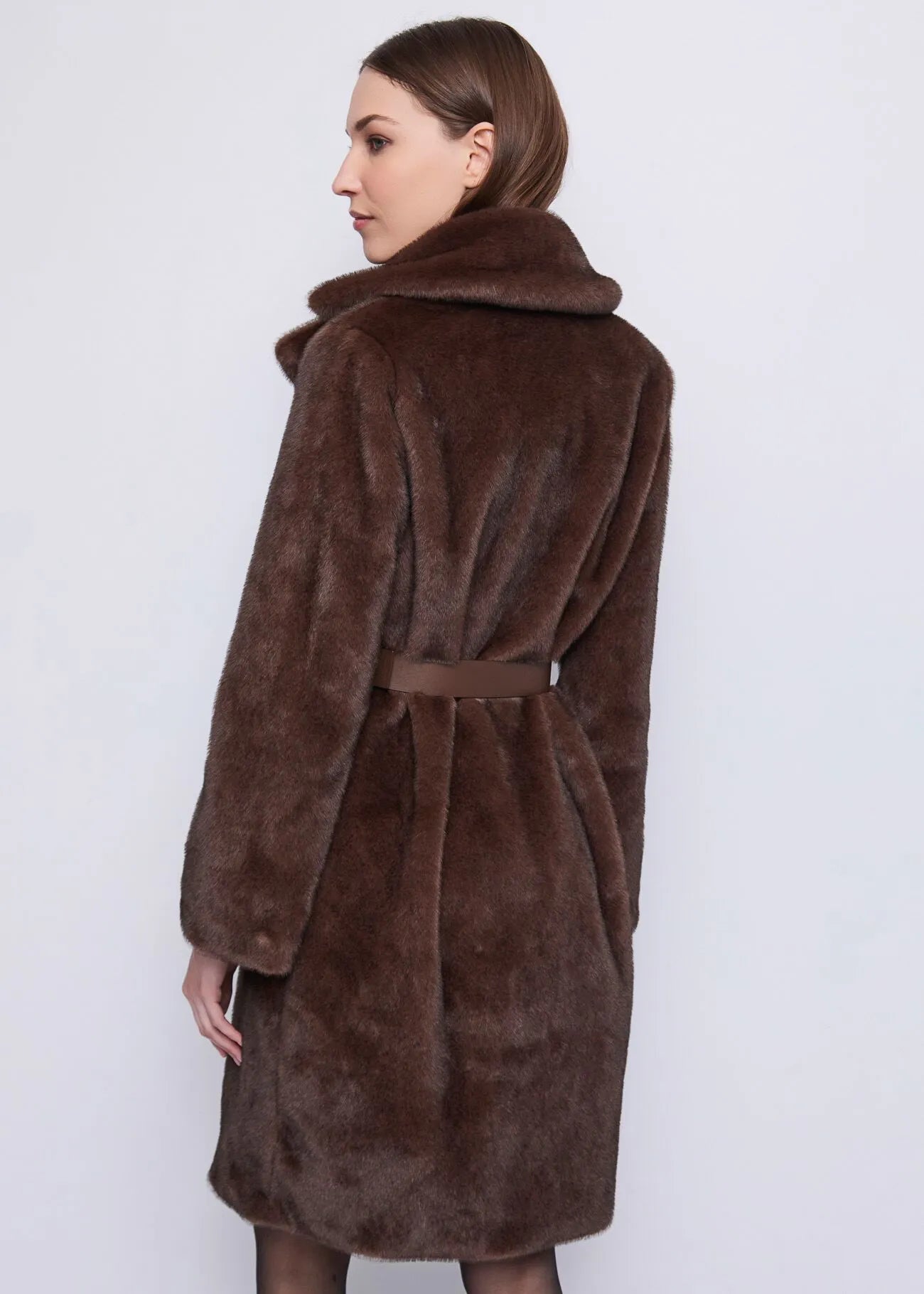 Cappotto marrone da donna con cintura GAUDI 521FD39003_3355