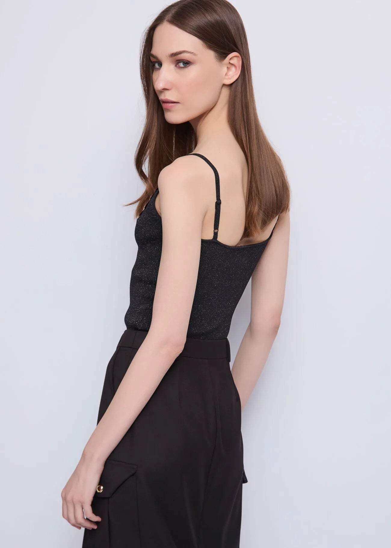 Top da donna in filato lurex con pizzo GAUDI 521FD53031_2001
