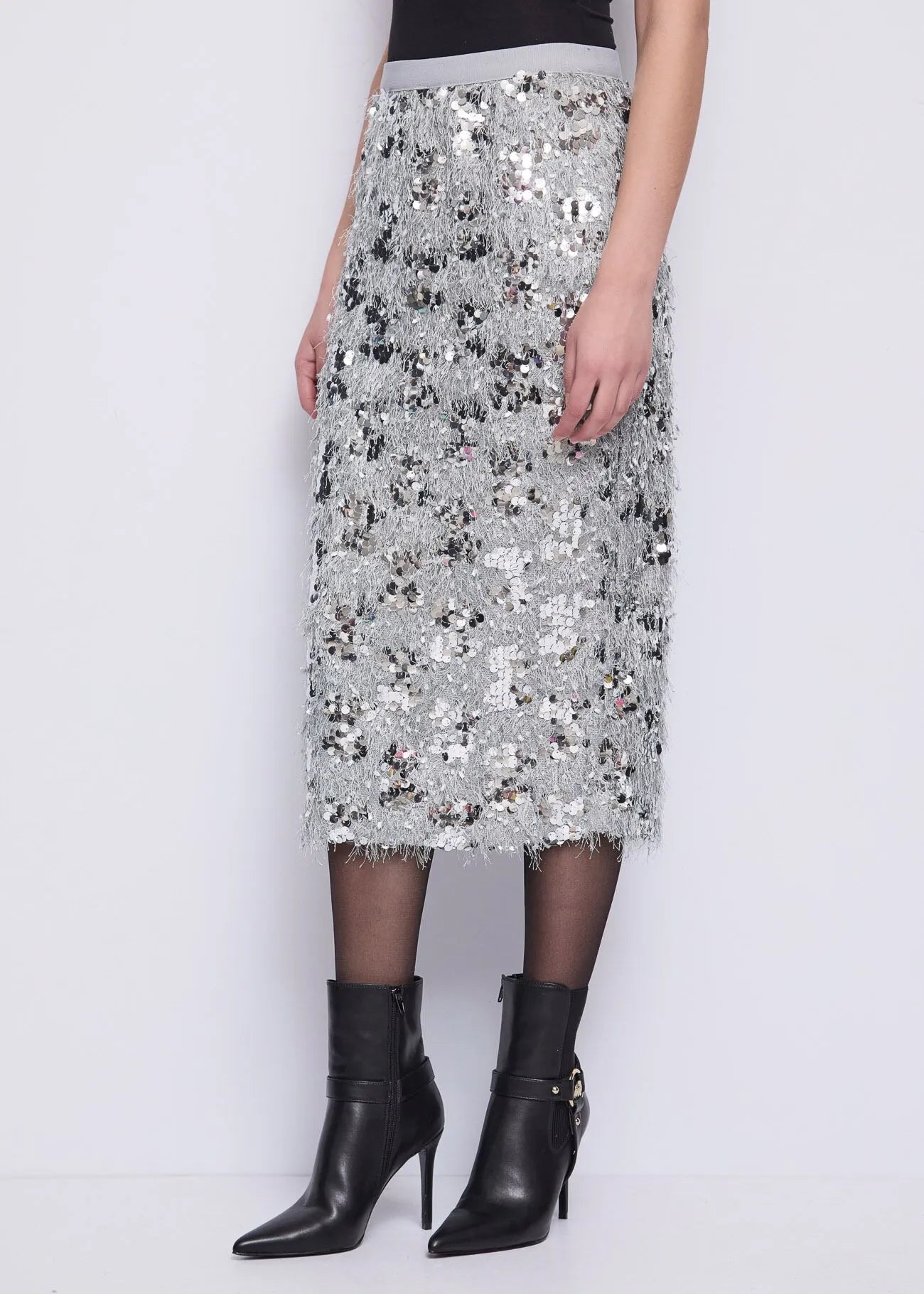 Gonna longuette sfrangiata con paillettes GAUDI 521FD74001_2045