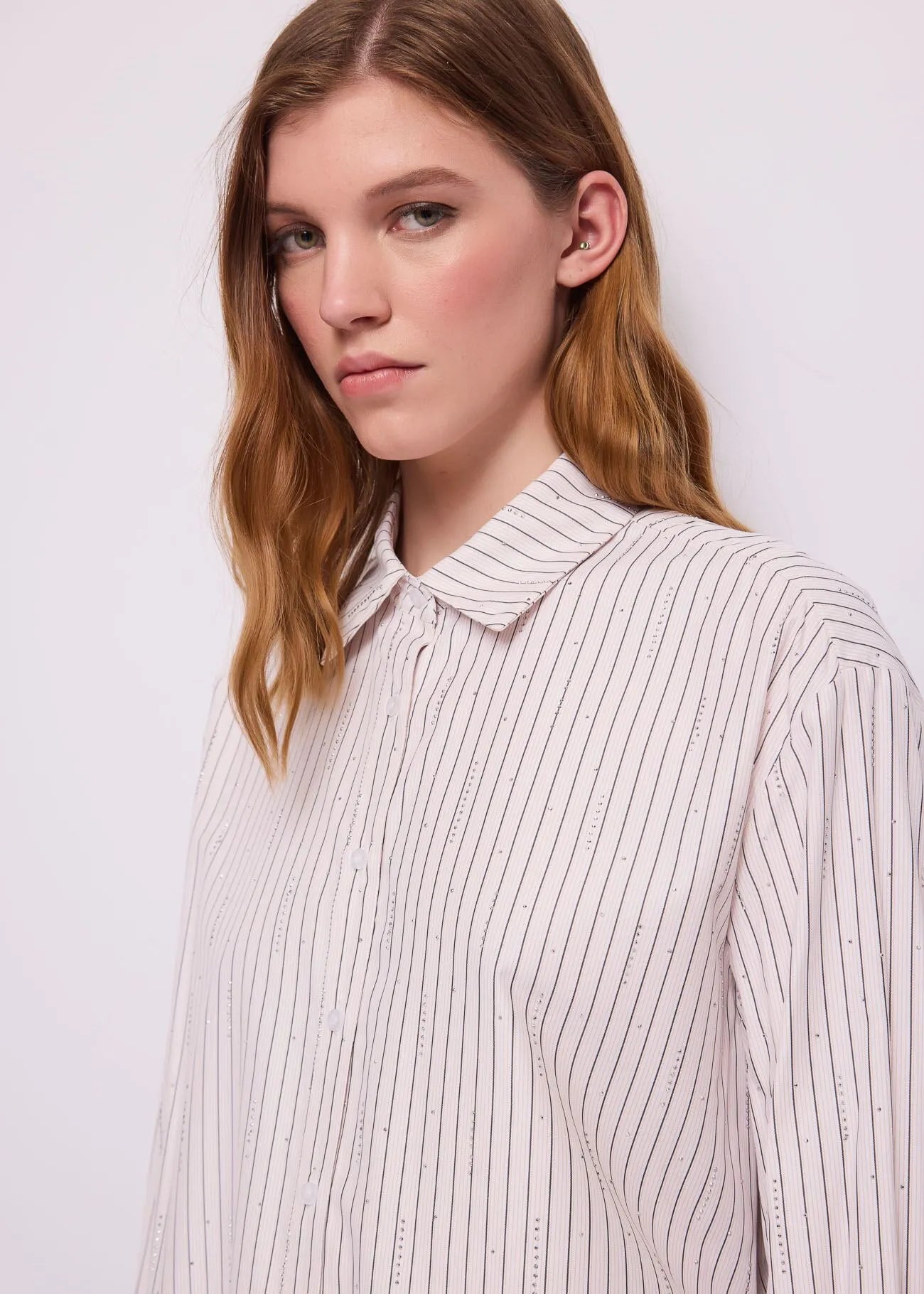 Gaudi 621BD45002 Camicia da donna in popeline a righe