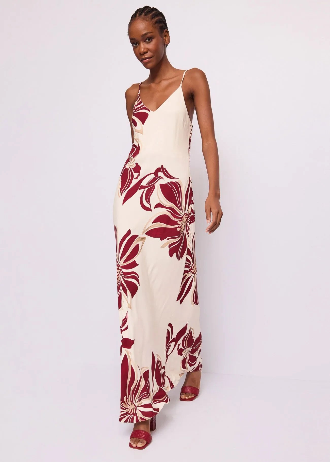 Abito da donna in twill con stampa floreale GAUDI 611FD15045_611046-01