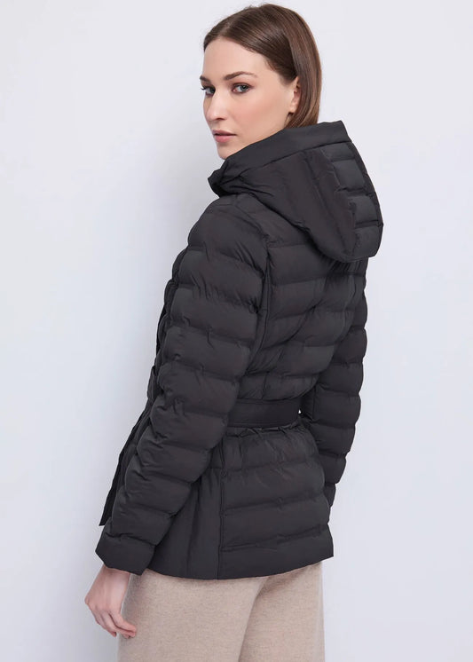 Gaudì Piumino da donna con cappuccio e cintura