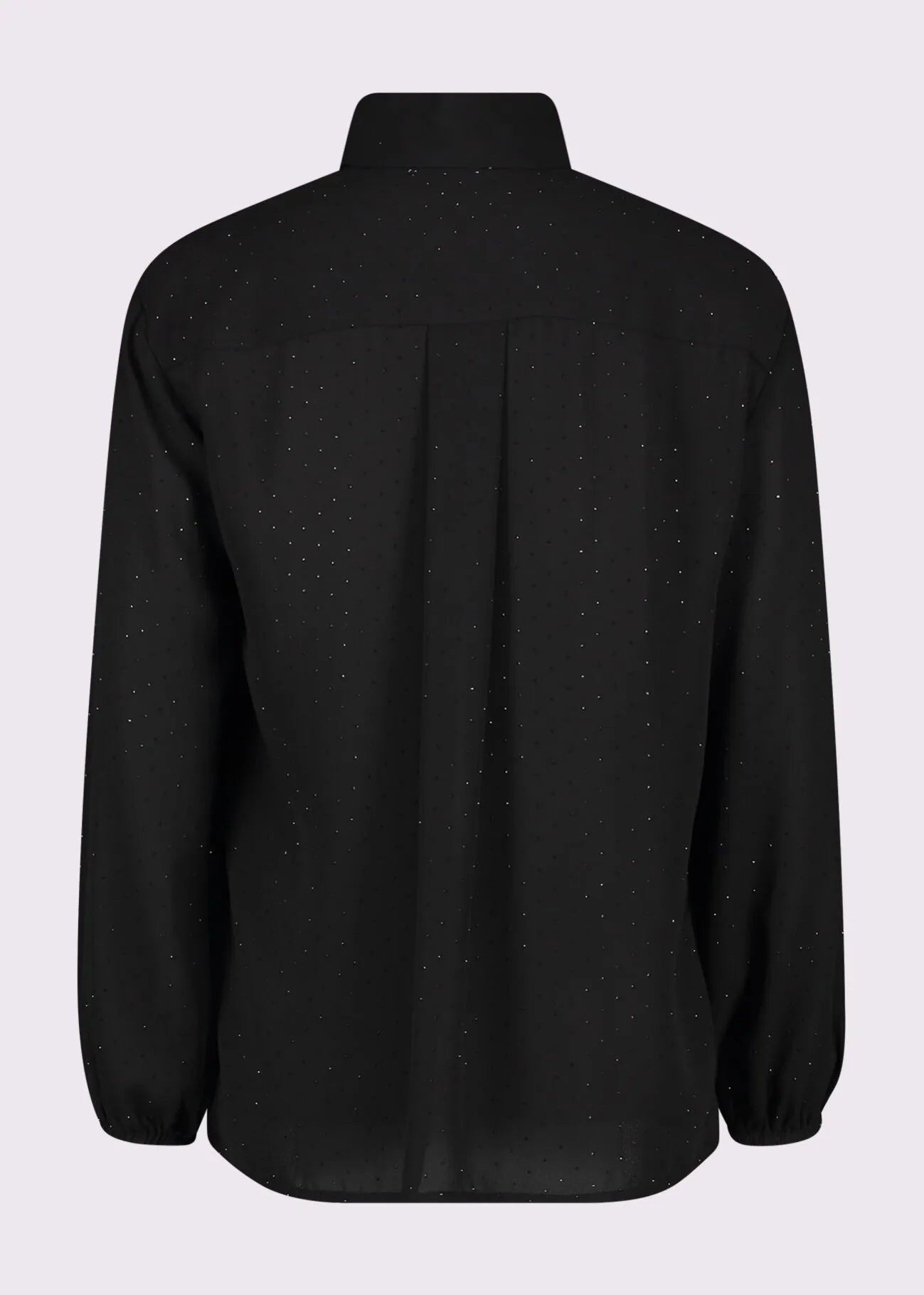 Gaudi 251_521BD45003_2001 Camicia nera da donna con strass e taschini