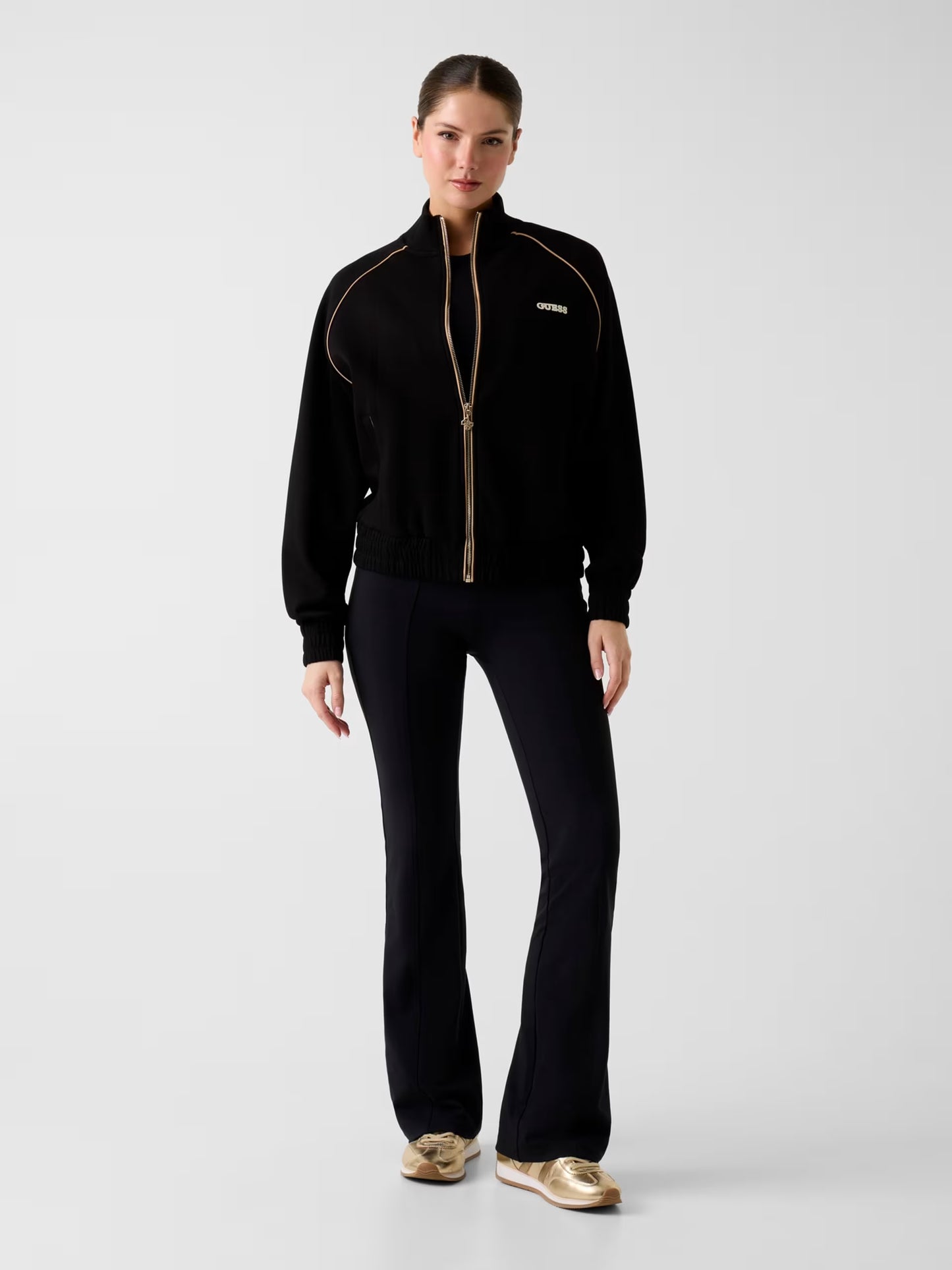 Guess V6RQ00KD852 Maglione a collo alto con zip integrale