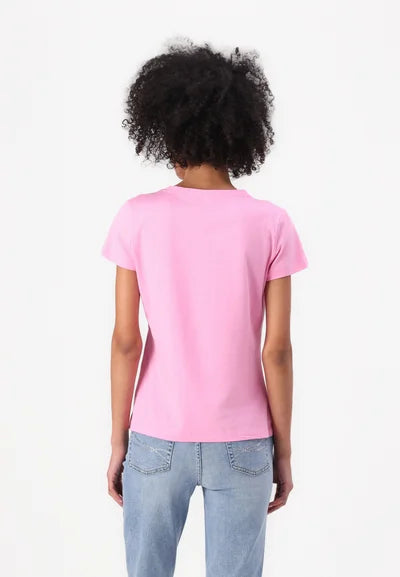 T-shirt con logo e strass LIUJO articolo TA5173JS003M9294