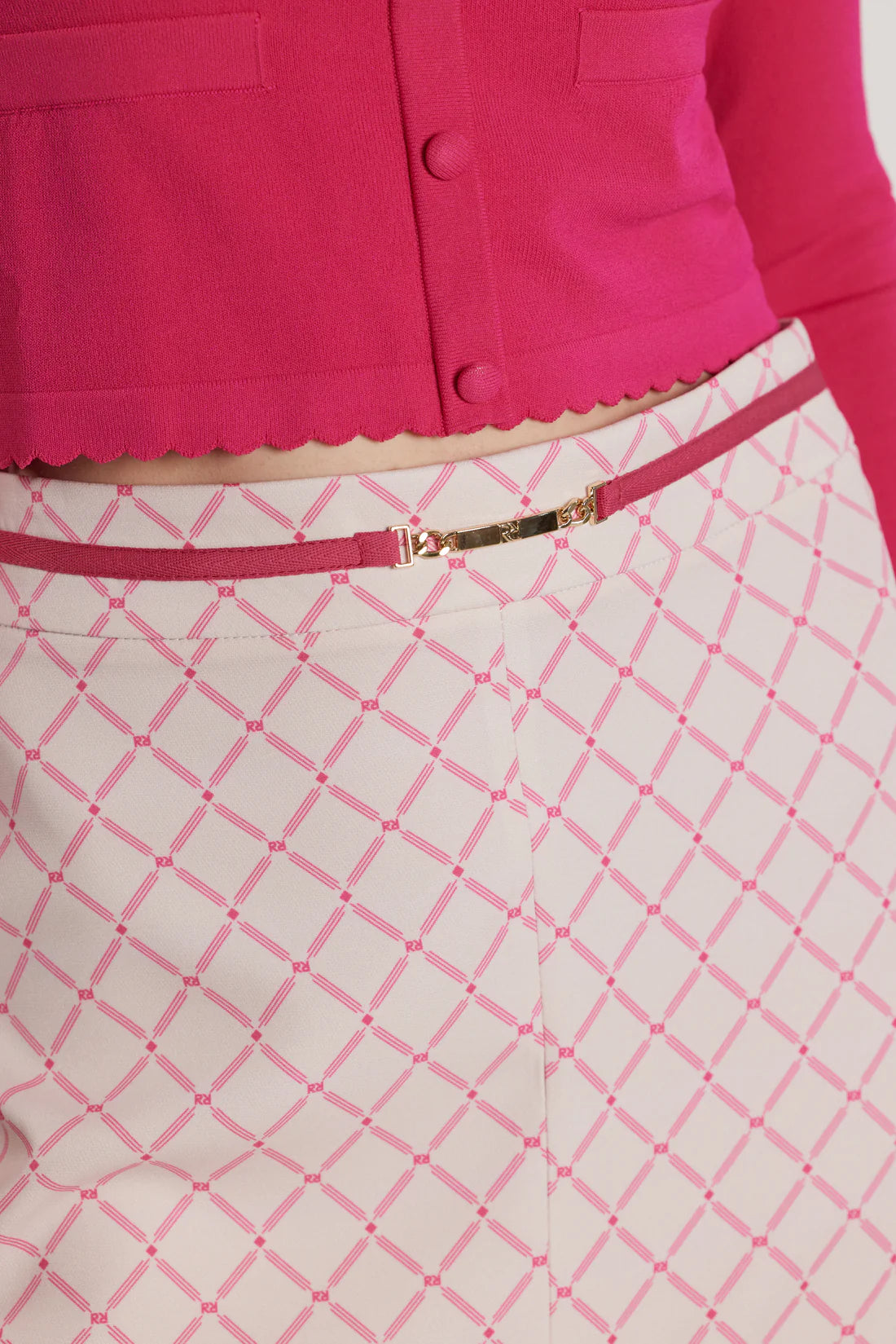 Relish Longuette VINCENT con dettaglio cintura più spacco centrale stampa logo all over