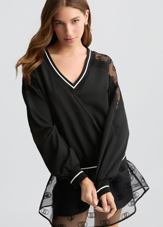 Felpa con scollo a V LIUJO  articolo  TA5201TS92222222