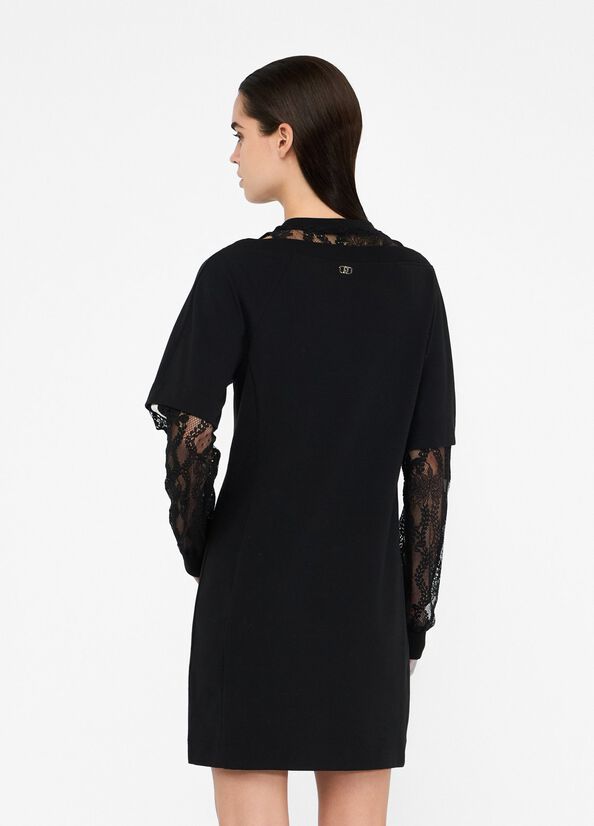 Abito in felpa con pizzo LIUJO articolo TF5014J452303N66