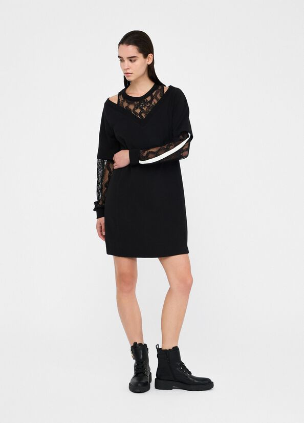 Abito in felpa con pizzo LIUJO articolo TF5014J452303N66
