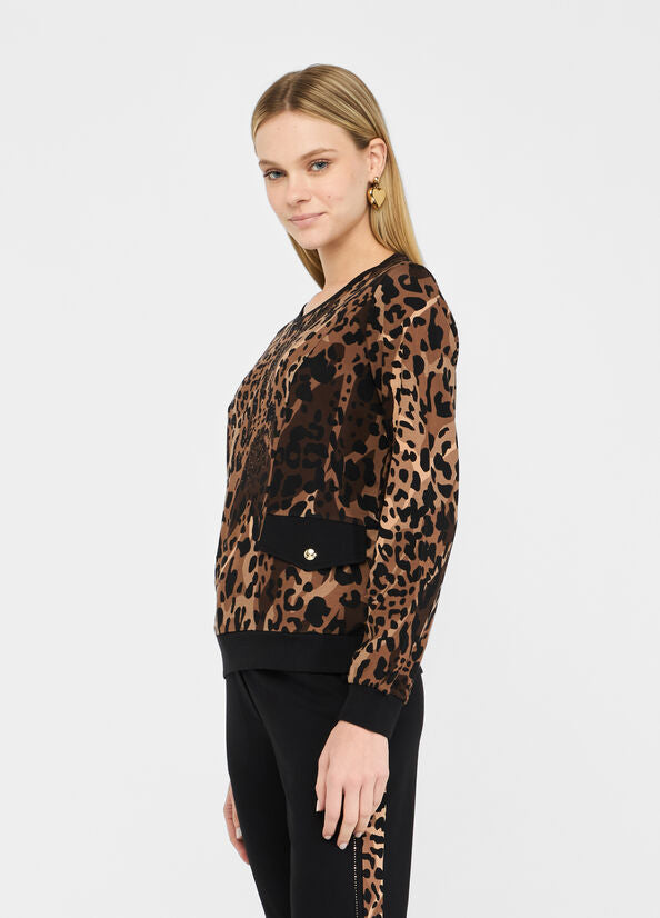 Felpa animalier Liu Jo Better articolo TF5124JS182M9701
