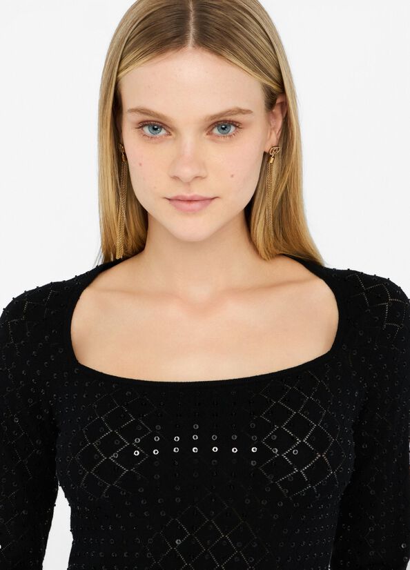 N. articolo CF5027MS18F22222 Maglia con paillettes LIUJO