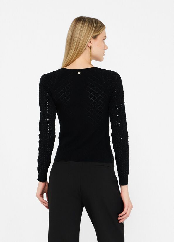 N. articolo CF5027MS18F22222 Maglia con paillettes LIUJO