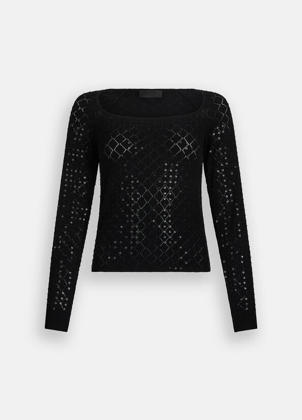N. articolo CF5027MS18F22222 Maglia con paillettes LIUJO