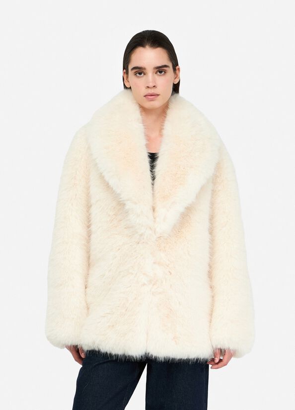 Cappotto in pelliccia sintetica LIUJO articolo CF5186E1031X0718