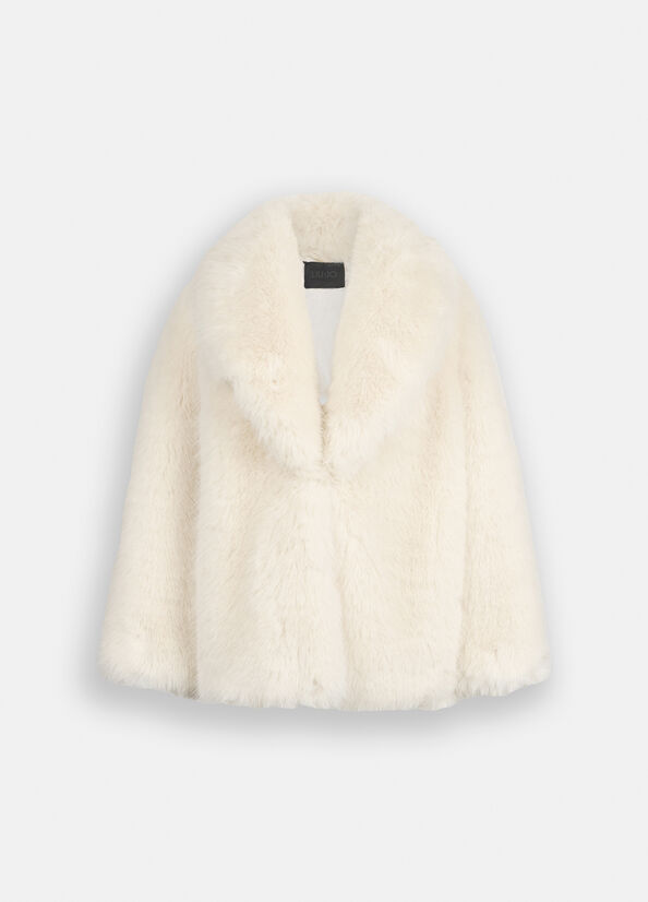 Cappotto in pelliccia sintetica LIUJO articolo CF5186E1031X0718