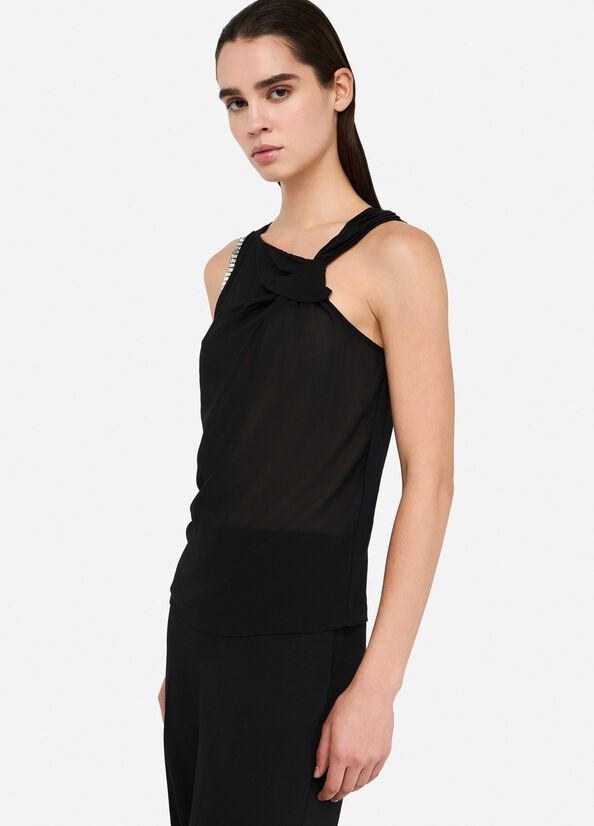 Top in cotone e georgette LIUJO articolo CF5140J008822222