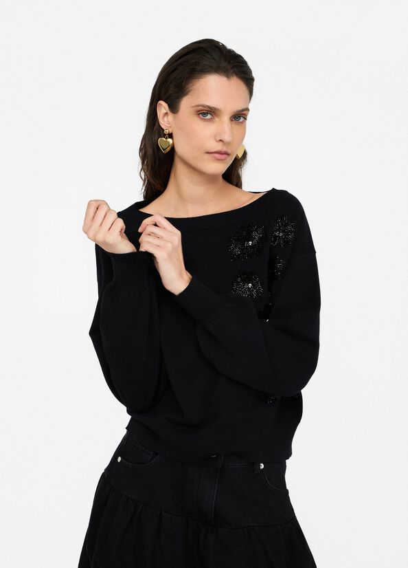 Maglia con strass LIUJO articolo CF5271MA96EM9799
