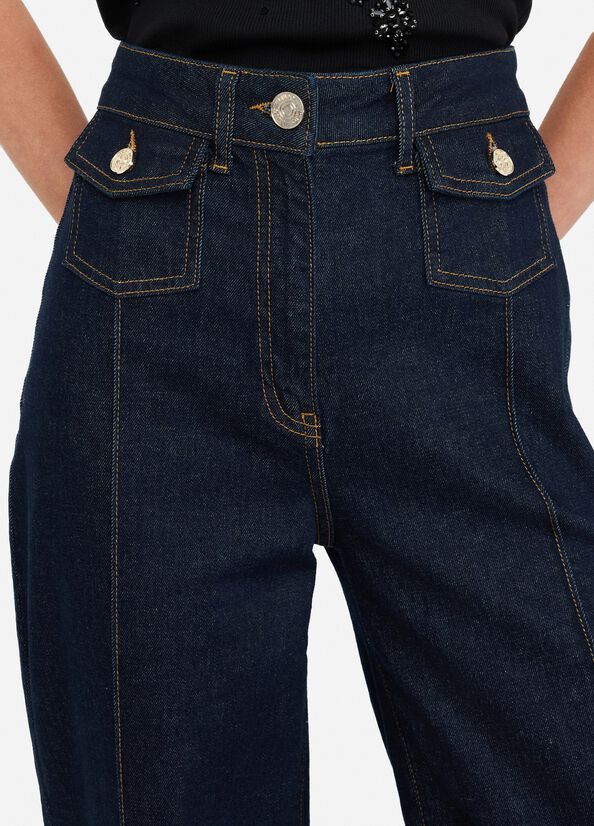 Jeans flare a vita alta con tasche articolo CF5135D5025B1726 LIUJO