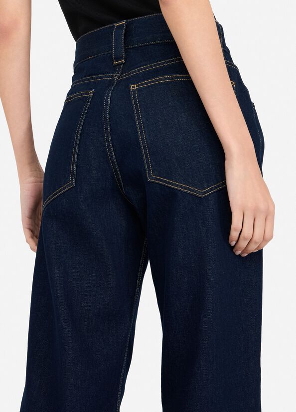 Jeans straight con perle gioiello LIUJO articolo CF5110D502878945