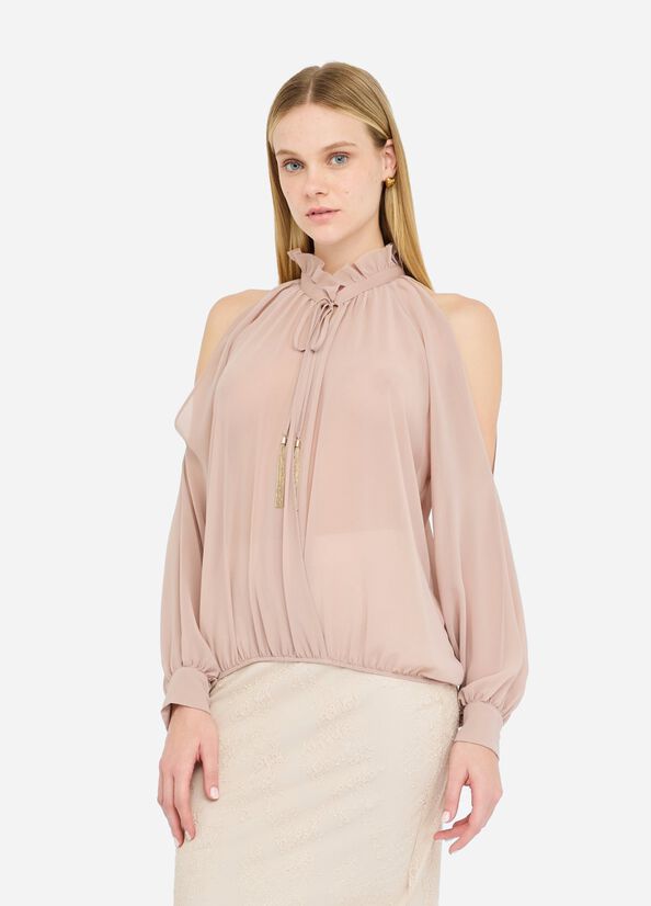 Blusa con cut-out LIUJO articolo CF5396TS869X0702