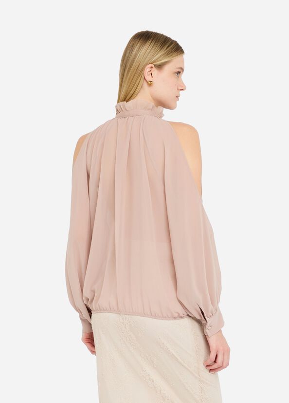 Blusa con cut-out LIUJO articolo CF5396TS869X0702