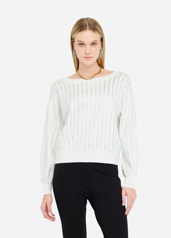 Maglia con strass LIUJO articolo CF5271MA96EM9990