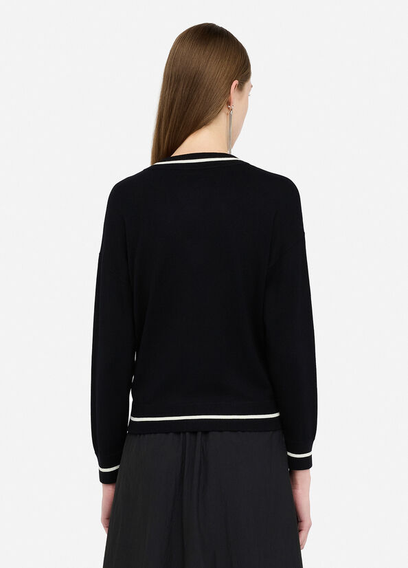 N. articolo TF5208MS49I03N66 Cardigan con zip e strass LIUJO
