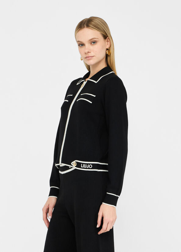 Cardigan con zip LIUJO TF5250MS59L03N66