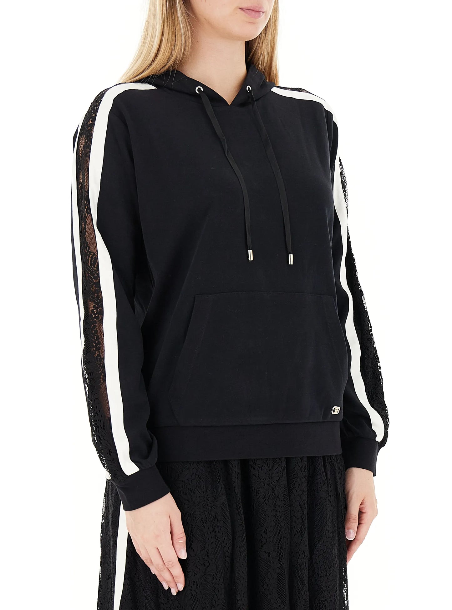 LIU JO SPORT Felpa con pizzo TF5144J4523 COLORE 03N66