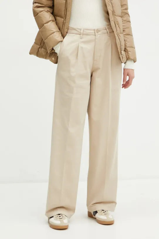 Pantalon Guess Jeans en coton beige W4BB44 WGCV2
