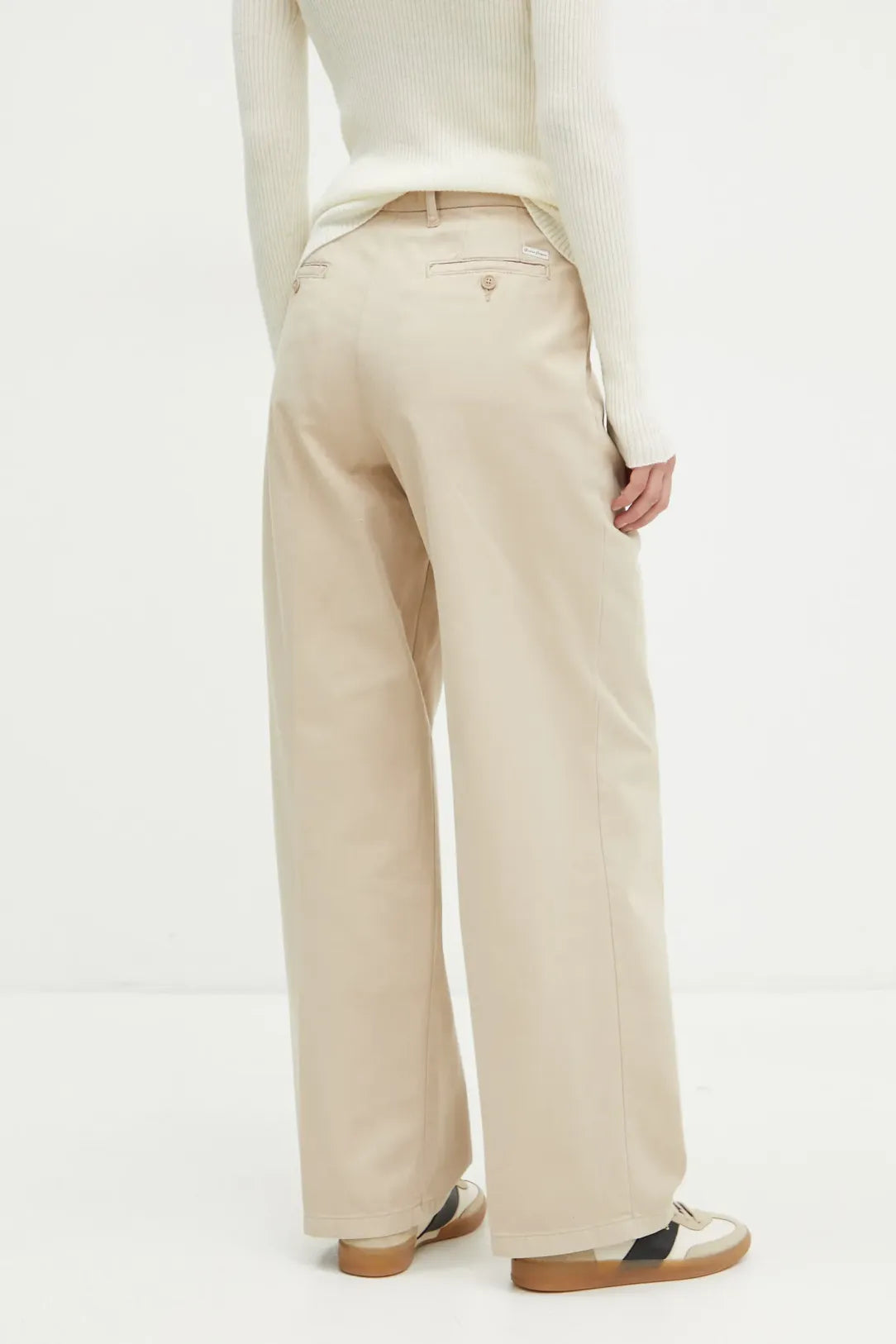 Pantalon Guess Jeans en coton beige W4BB44 WGCV2