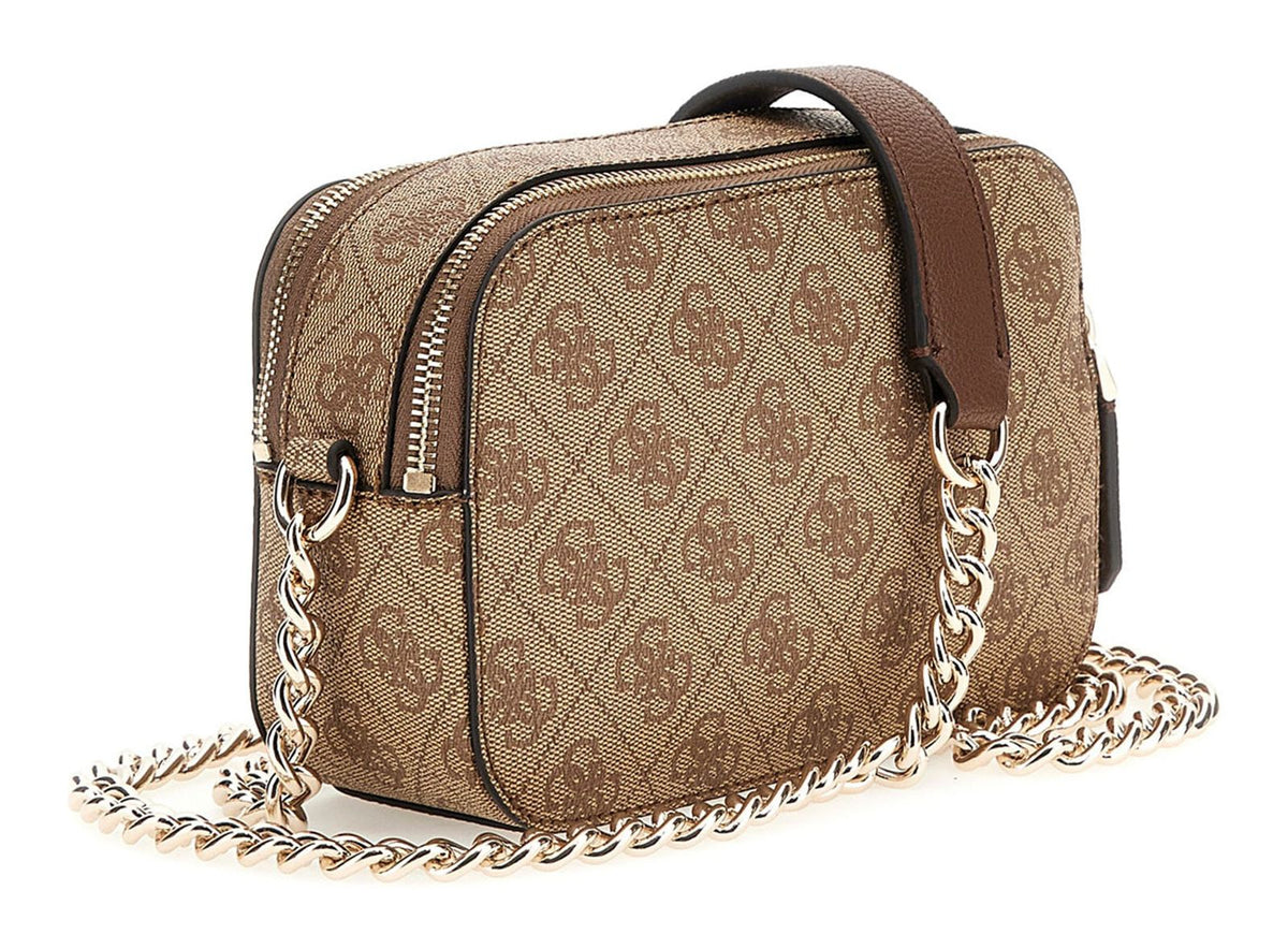 Borsa a tracolla Noelle II con logo Latte / Marrone GUESS
