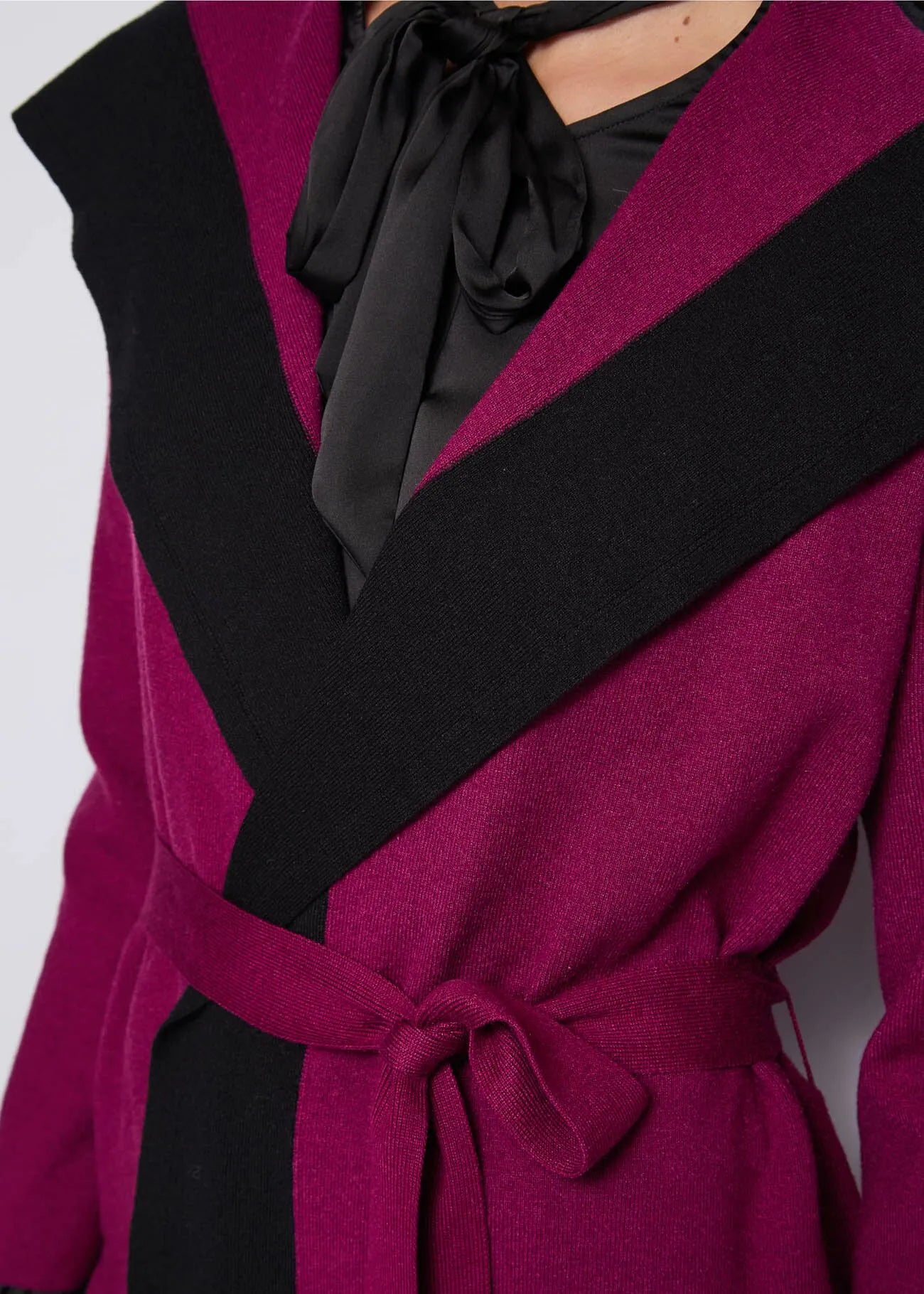 Cardigan in maglia con cintura - art. 521DD33001 - Denny Rose Autunno Inverno 2025/26