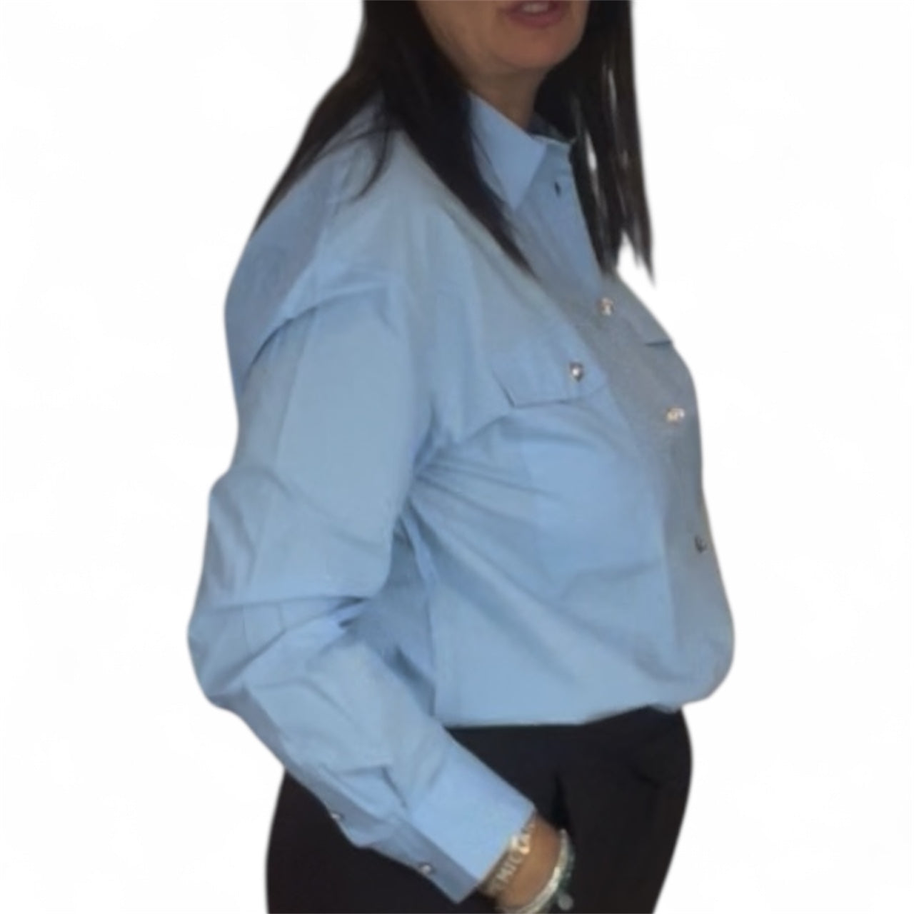 Camicia da donna bianca in popeline GAUDI ARTICOLO 521BD45007