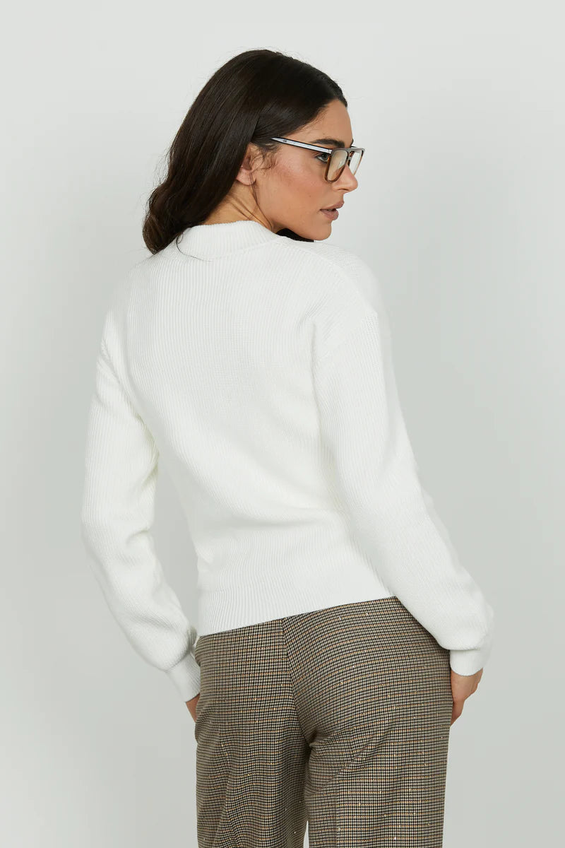 Cardigan CASTELROSSO manica lunga con zip più tasche più cinturini ecopelle RELISH