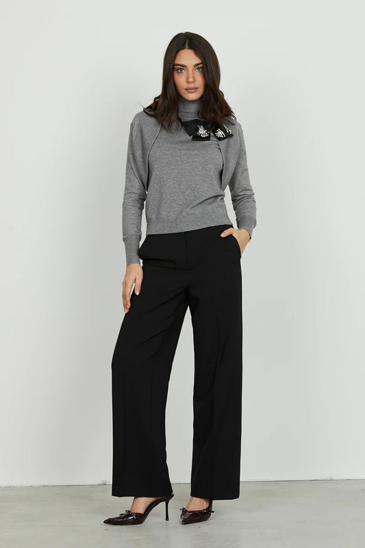 Pantalon taille haute CASTELLA_C avec élastique et poches françaises RELISH