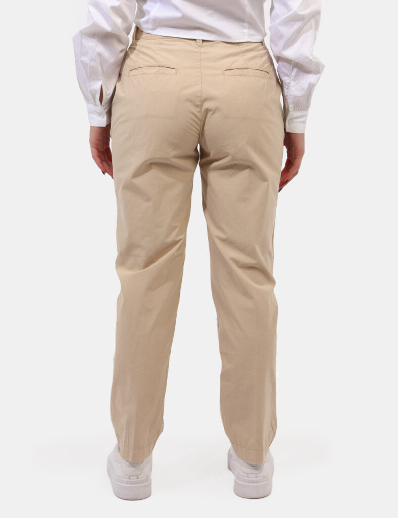 Guess pantaloni in cotone CANDIS colore beige W4GB04 WG4NB