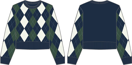 MAGLIA GUESS GRACIE ARGYLE W6BR48 Z1447