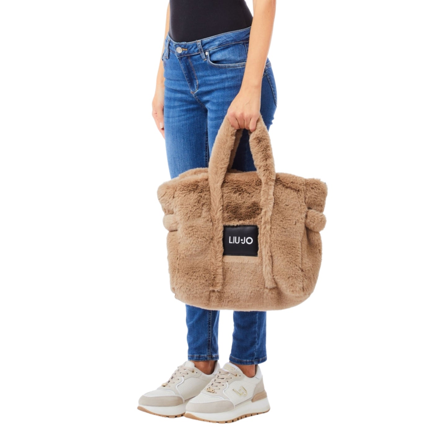 Liu Jo Borsa tracolla e manici in ecopelliccia TF5270 COLOR CHAMPAGNE LIUJO