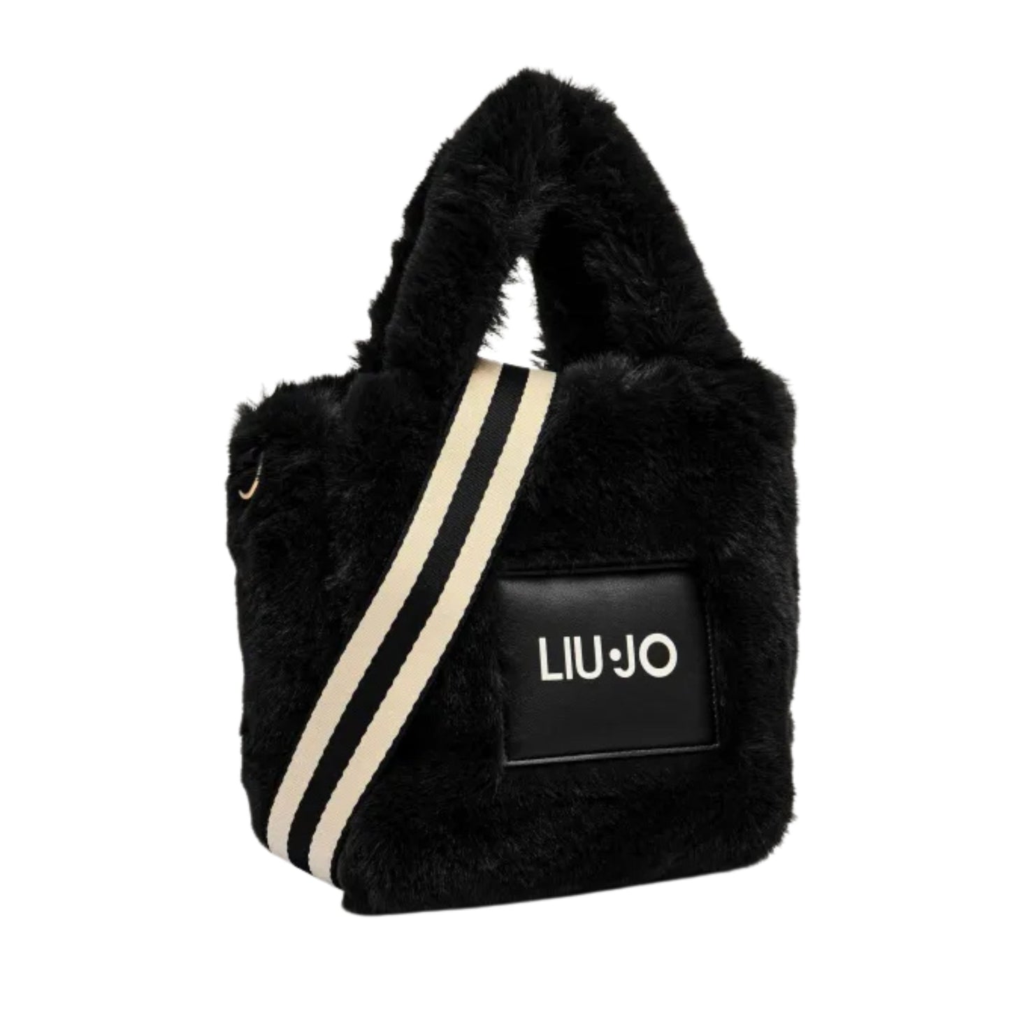 Liu Jo Borsa tracolla e manici in ecopelliccia TF5270 COLORE NERO
