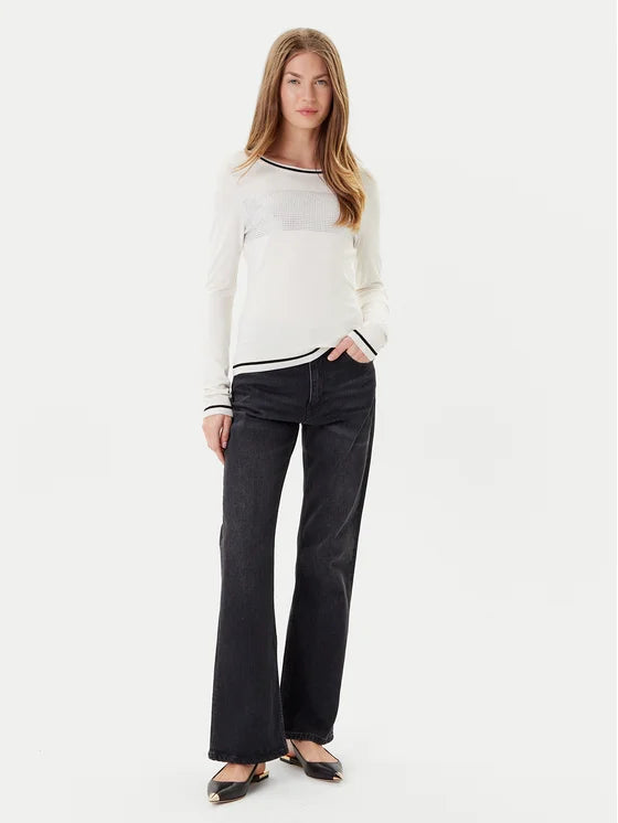 Liu Jo Sport Maglione TF5209 MS49I Écru Regular Fit